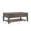 Ihan Antique Grey Finish Grey Fibre Cement Coffee Table With Shelf