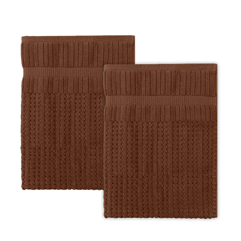 Willow 2 Pieces Towel Set – 100% Combed Cotton, Premium Quality 630 GSM, Chocolate, Ultra-Soft & Highly Absorbent (2 Bath Towels)