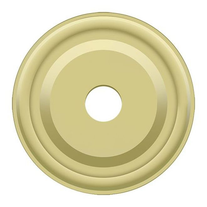 Metal Knob Backplate, Polished Brass