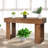 Modern Minimalist Wood Console Table, 2-Tier Open-Leg Entryway Table, Narrow Sofa Table with Hollow Legs for Living Room, Hallway, Oak Finish