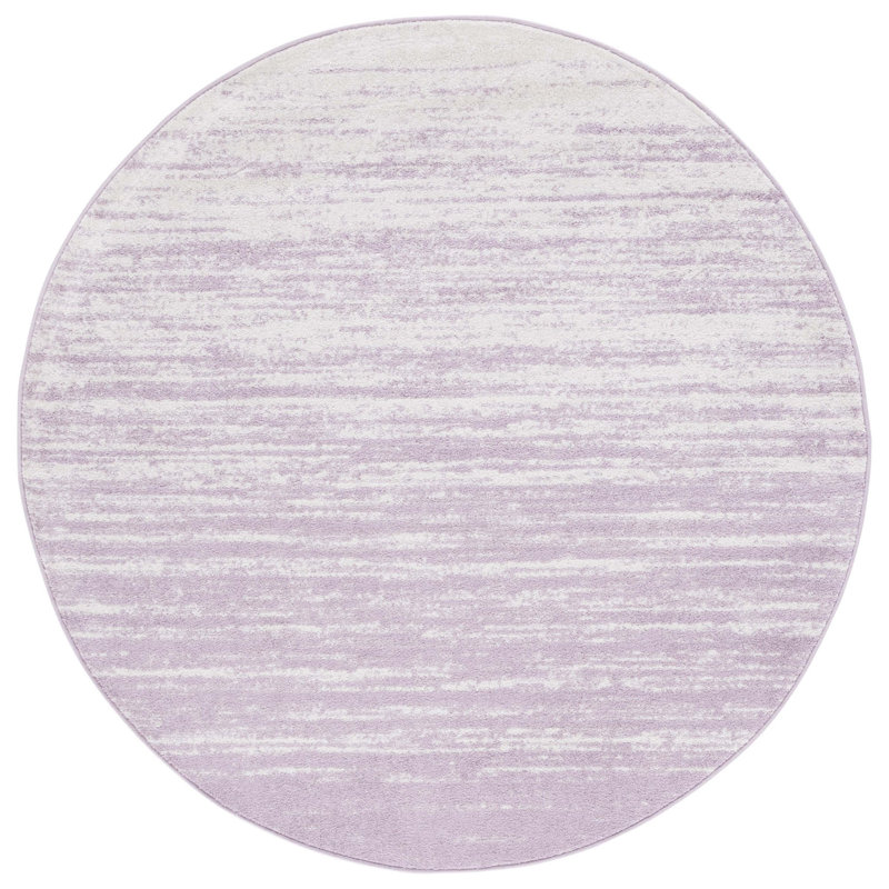 Tapis crème ombre et mauve Bethlyn, Rond 6 pi