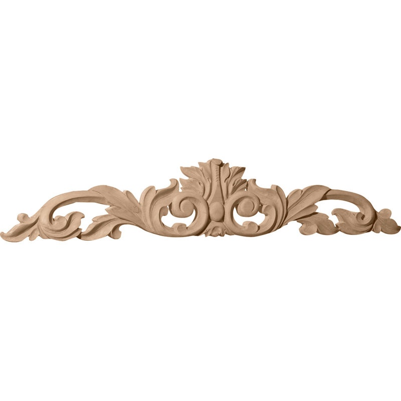 5.13'' H x 24.75'' W x 0.75'' D Wood Onlay Scroll