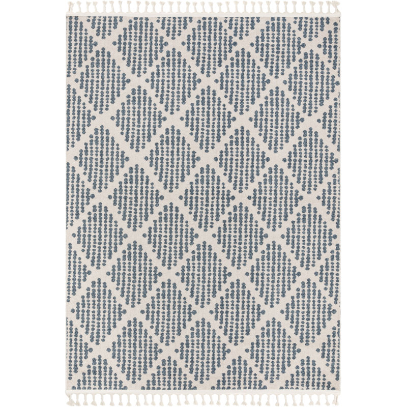 Well Woven Loop-De-Loop Geometric Machine Woven Light Blue Area Rug ...