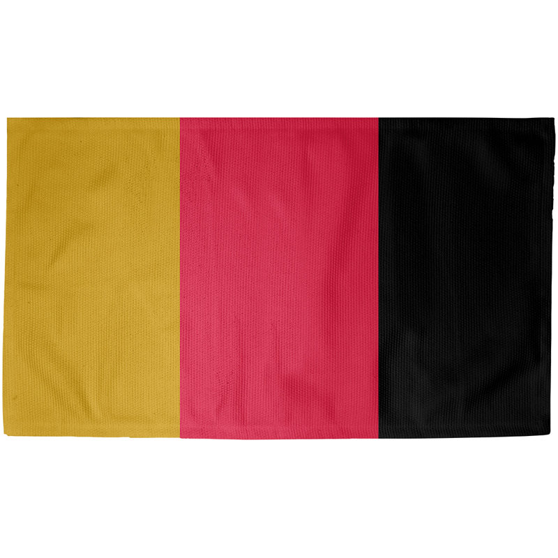 Tapis rouge à rayures de hockey national, Rectangle 3 pi x 5 pi, Oui