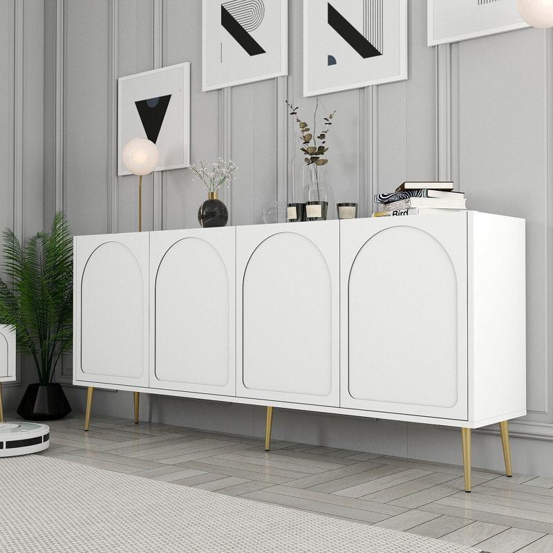 Console, Blanc / Doré