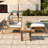 U_StyleAcacia Wood Outdoor Lounge Set - Chair And Ottoman With Removable Cushions, All-Weather Outdoor Chaise Lounge/Daybed, For Patios, Balconies, And Gardens-559354063