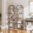 Shoreview 5 Tier Open Bookshelf Arched Etagere Bookcase-1914130148