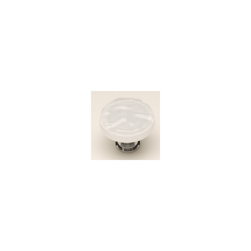 Glacier Mushroom Knob, White, Oil Rubbed Bronze
