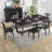 Rectangular MDF Dining Table Mid Century Modern