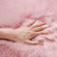 Tapis rose à poils longs Dosie-754293667