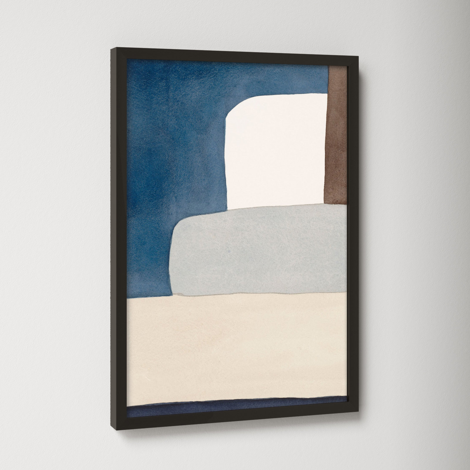 Distant Blue by Julia Balfour, 14" W x 20" H, Black