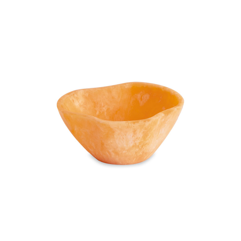 Mini bol rond ondulé en résine RESIN, Tangerine