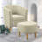 Upholstered 27" Wide Barrel Chair with Ottoman-87710225