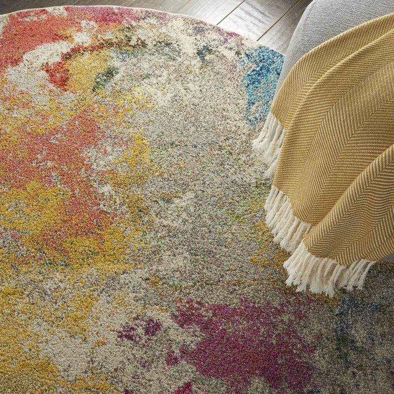 Westhampton Abstract Synthetic Area Rug, Rectangle 274 x 366cm