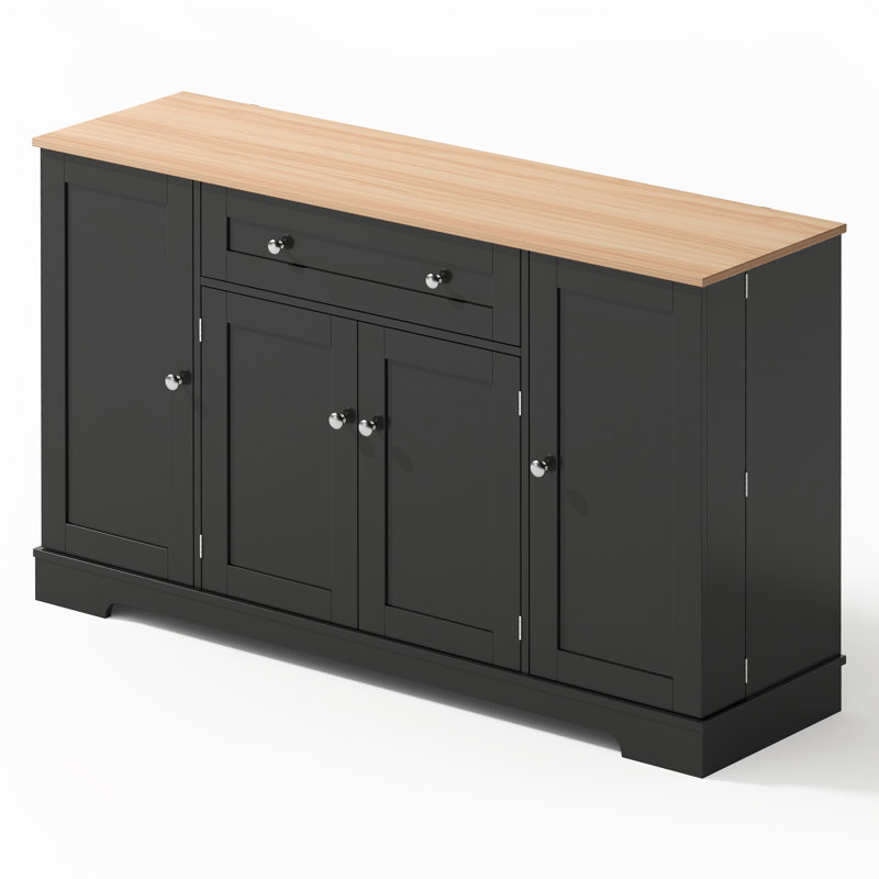 138cm Sideboard, Black/Natural	