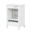 Meuble-lavabo simple de 20 po avec lavabo, meuble-lavabo avec plateau en céramique, tiroir, meuble-lavabo pour salle de bain, blanc