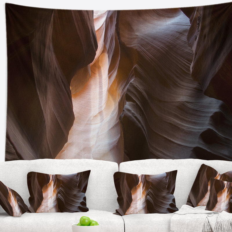 Tapisserie paysage brun antilope, H 50 po x l 60 po