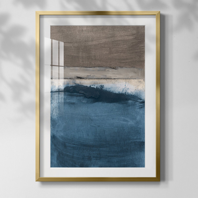 «Blush Sunrise I», reproduction encadrée, Blanc, Papier avec cadre doré