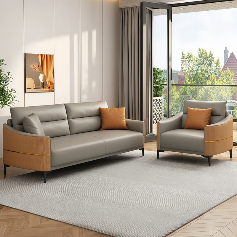 Ensemble de salon Floson, Orange / kaki incorrect