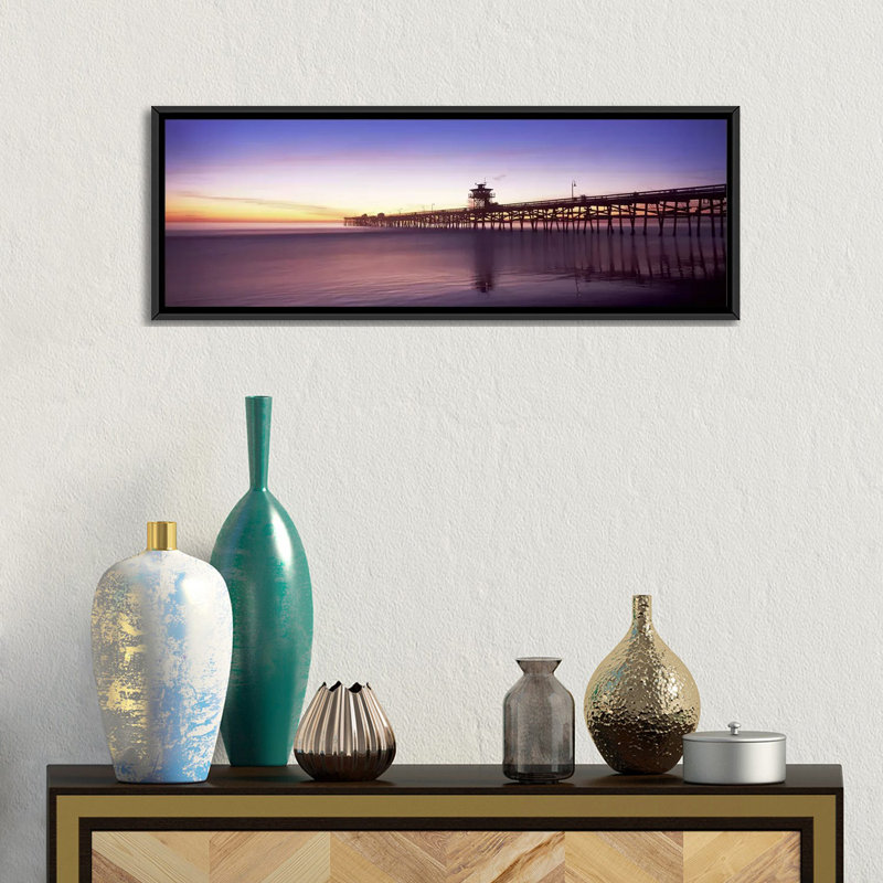 « san clemente, région de los angeles county, californie », reproduction de photo sur toile tendue, Toile avec cadre noir