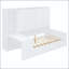 Lit de jour simple en bois avec bureau, armoires, tablettes et 3 tiroirs-5441085
