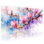 «Magnolia Pink Magnolia Flowers On Branches», ensemble de 3 impressions sur toile-1305454219