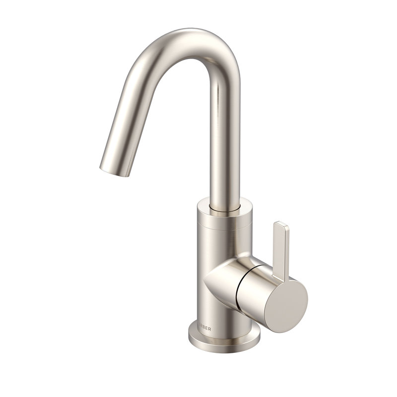 Single Hole Bathroom Faucet with Drain Assembly, Brushed Nickel