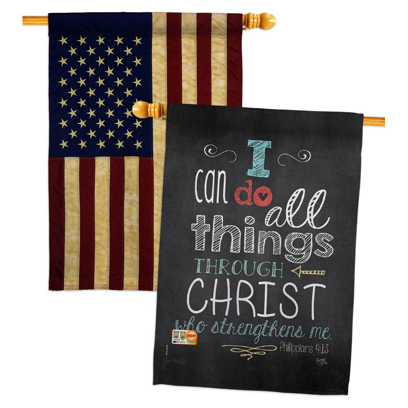 Double Sided 40'' H x 28'' W Polyester House Flag