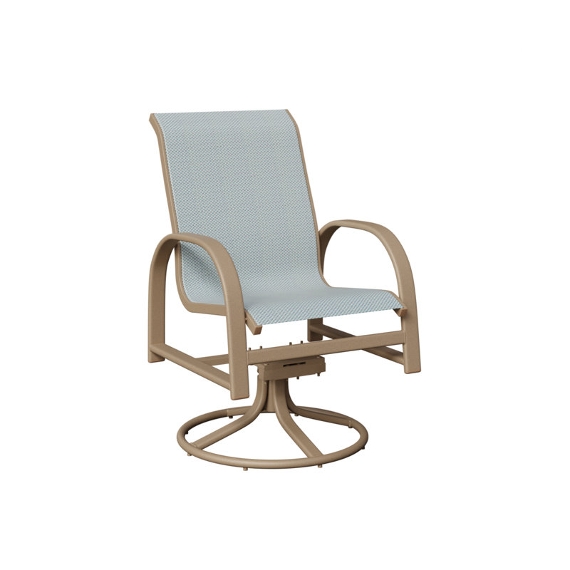 Chaise berçante berçante pivotante Berlin Gardens, Interlock Calypso, Chêne veiné de bois