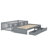 A Wooden Twin-Sized Daybed With Fence-Style Guardrails And Two Integrated Drawers-105707159-105707157