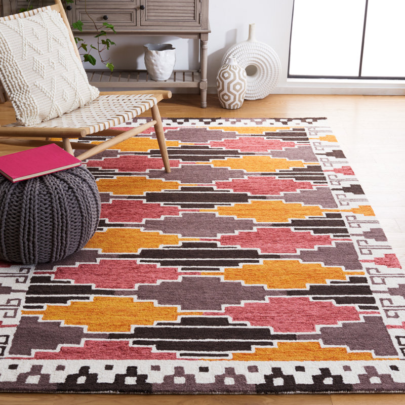 Tapis noir / rouille Rogan Drive 913, Rectangle 6 pi x 9 pi