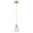 1-Copper colored transparent glass dimmable pendant light