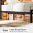 Antioch Bed Frame with LED Light and Charging Station, Metal Frame with Storage Headboard, Large Storage Space, No Spring Box Needed-109575521-93373532