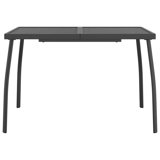Latitude Run Garden Table Anthracite 100X100x72 Cm Steel Mesh
