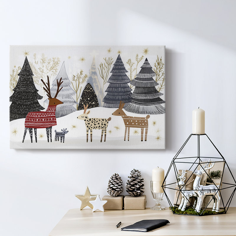 Christmas Holiday Arts - Toile tendue avec châssis, H 12 po x l 18 po