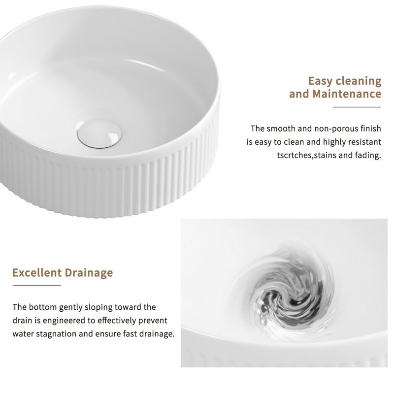 Small Bathroom Sink, Round Sink, Vessel Sink For Bathroom