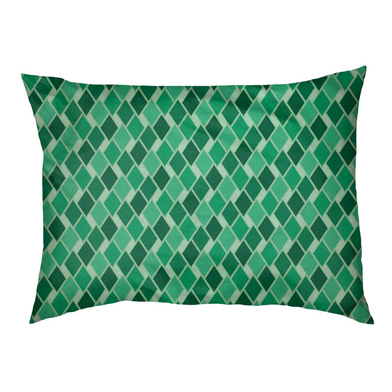 Coussin de diamants rétro Byrge, Moyen (L 29,5 po x P19,5 po x H 9,5 po), Vert
