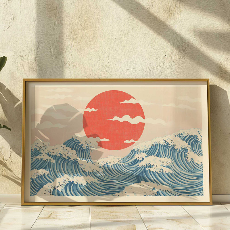 Scarlet Horizon, reproduction sur papier mat d'archives, H 12,25 po x l 15,25 po, Chrome poli