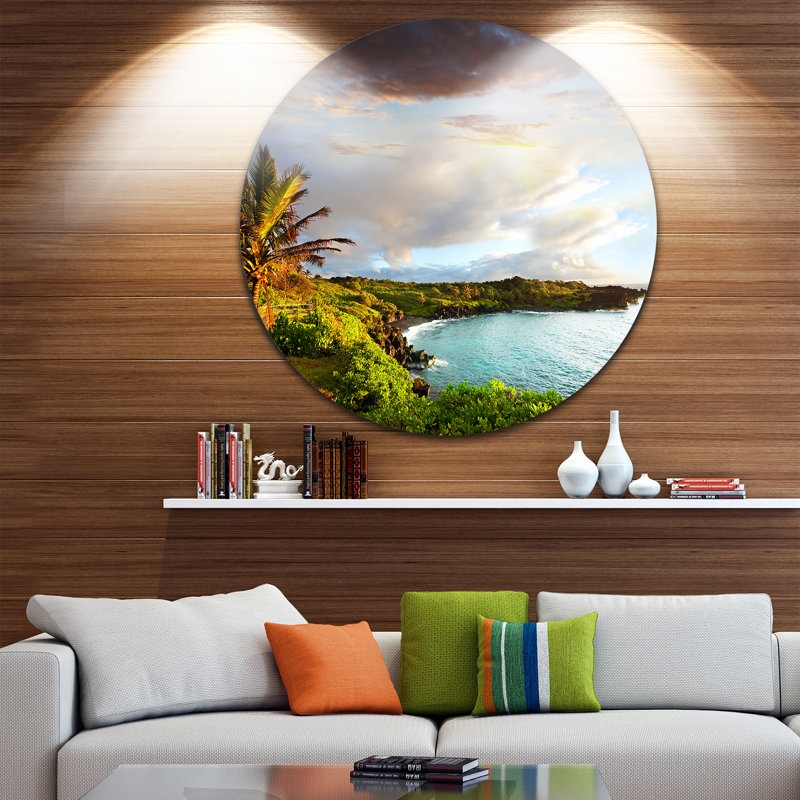 « hawaii oahu island », reproduction de photo sur métal, H 38 po x l 38 po x P 1 po