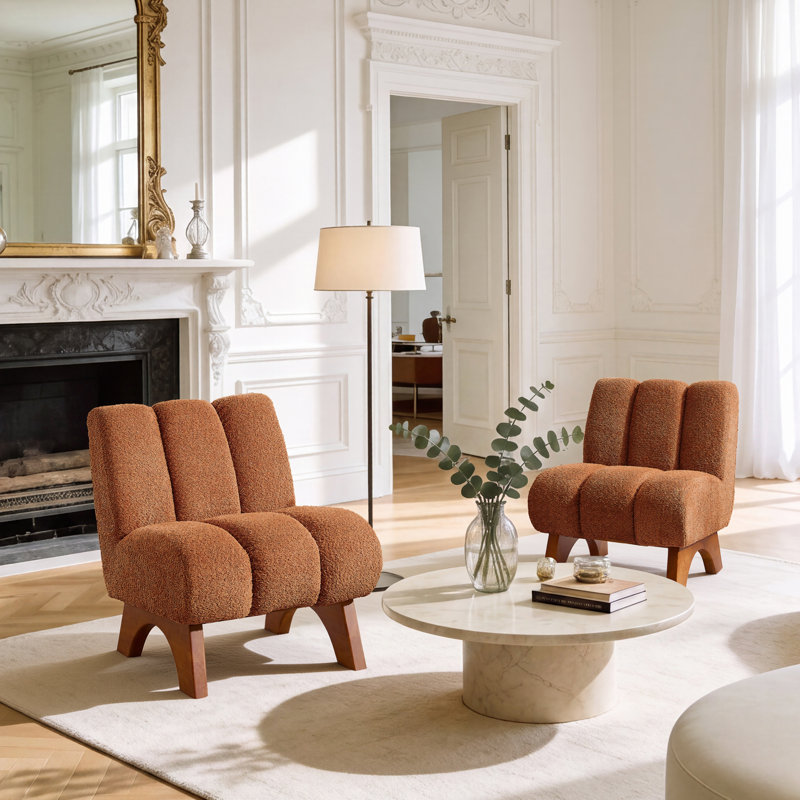 Brinlei Upholstered Accent Chair, Orange