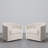 Upholstered Ivory Velvet Swivel Barrel Chair-146180422