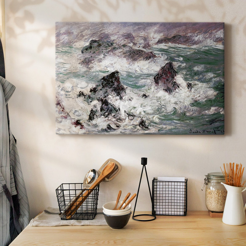 Tempête à la belle-toile tendue avec châssis, H 40 po x l 60 po