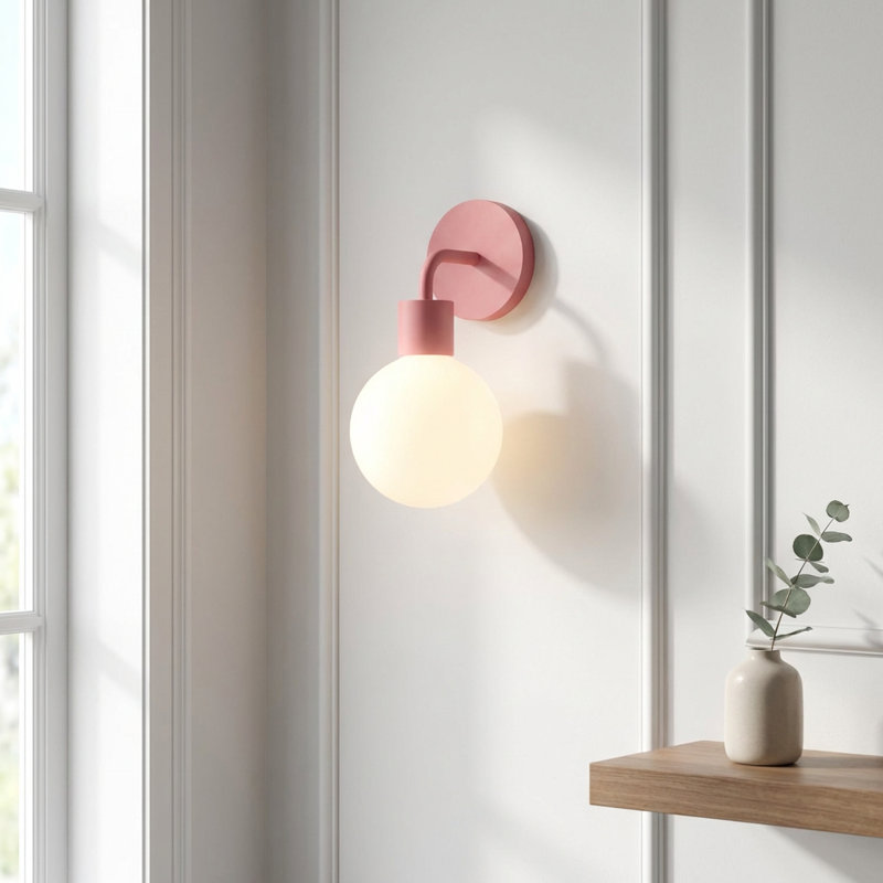Applique murale sans outils, applique murale rechargeable, éclairage chaud Dusty Rose Poplight, Poplight rose poussiéreux