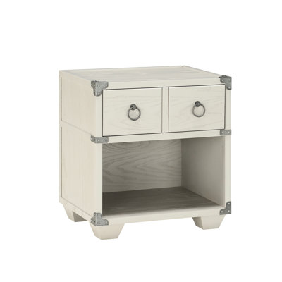Table de chevet grise avec un support stable et une apparence élégante de style industriel chic