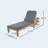 Outdoor Acacia Wood Chaise Lounge Paolo Adjustable Reclining Poolside Lawn Lounger with Weather-Resistant Cushion