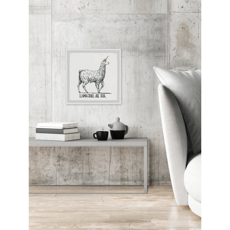 Llamacorns Are Real by Marmont Hill - Single Picture Frame Print, 41cm H x 41cm W x 3.81cm D
