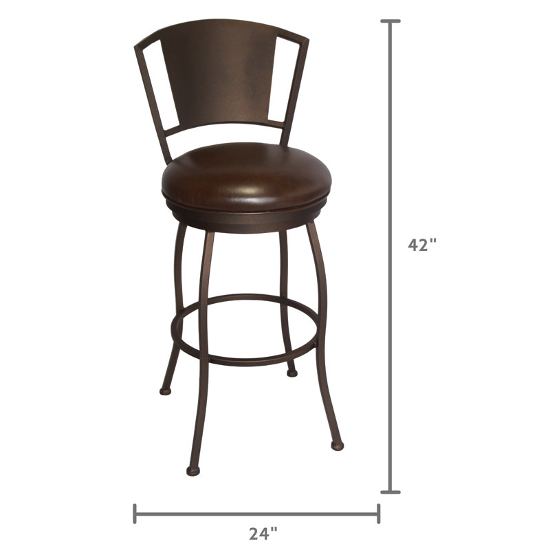 Swivel Upholstered Counter Stool with Metal Frame, Bar Stool (30" Seat Height)