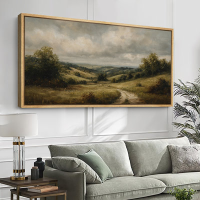 «Rolling Countryside Landscape», impression sur toile encadrée pour décor rustique traditionnel