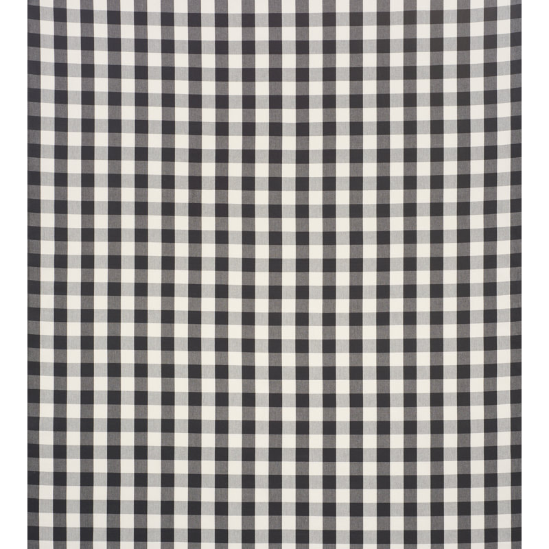 Camden Cotton Check Fabric, Black