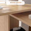 Bureau d'angle en L, bureau à domicile rotatif à 360 degrés avec tablettes de rangement, poste de travail de table d'écriture